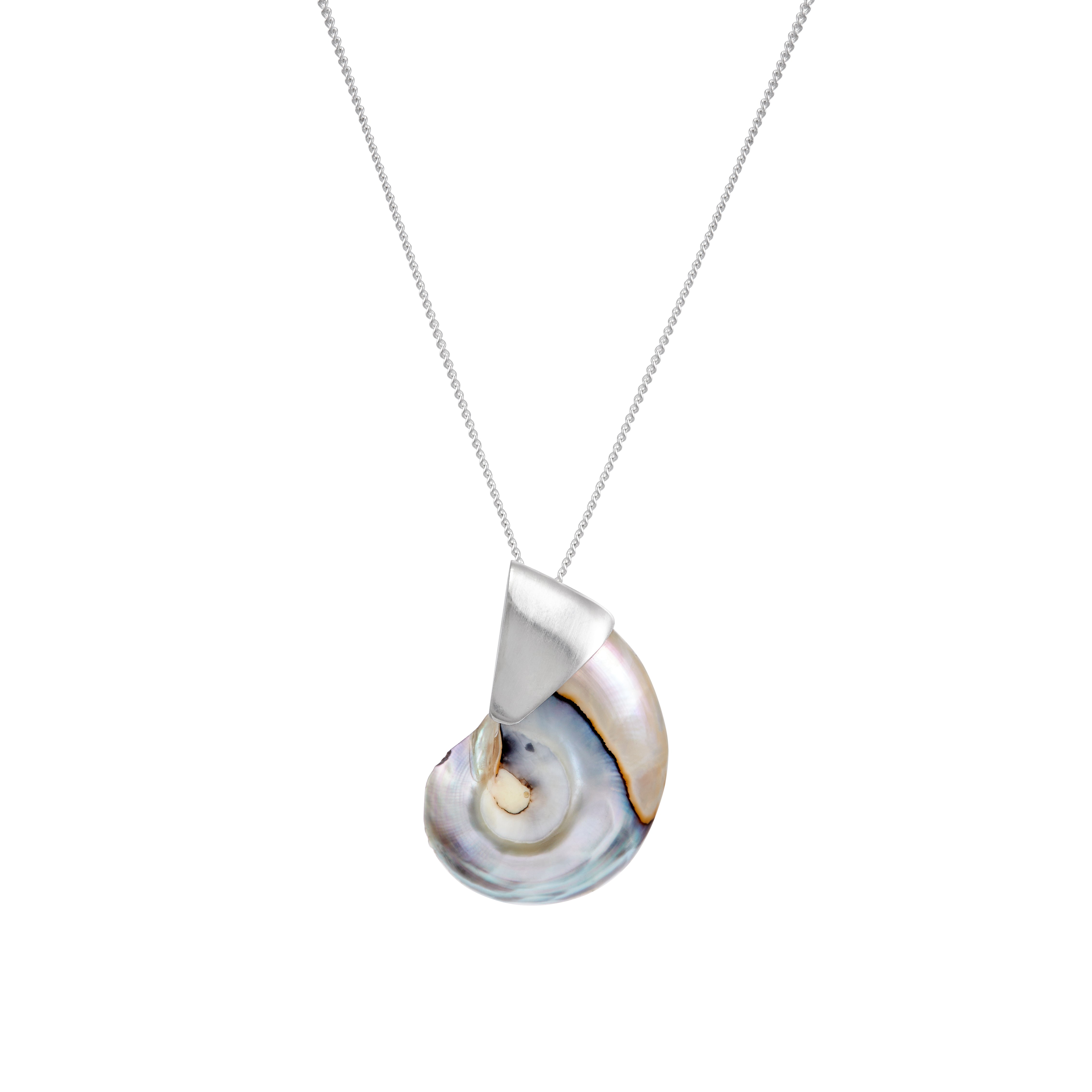 BLUE NAUTILUS NECKLACE